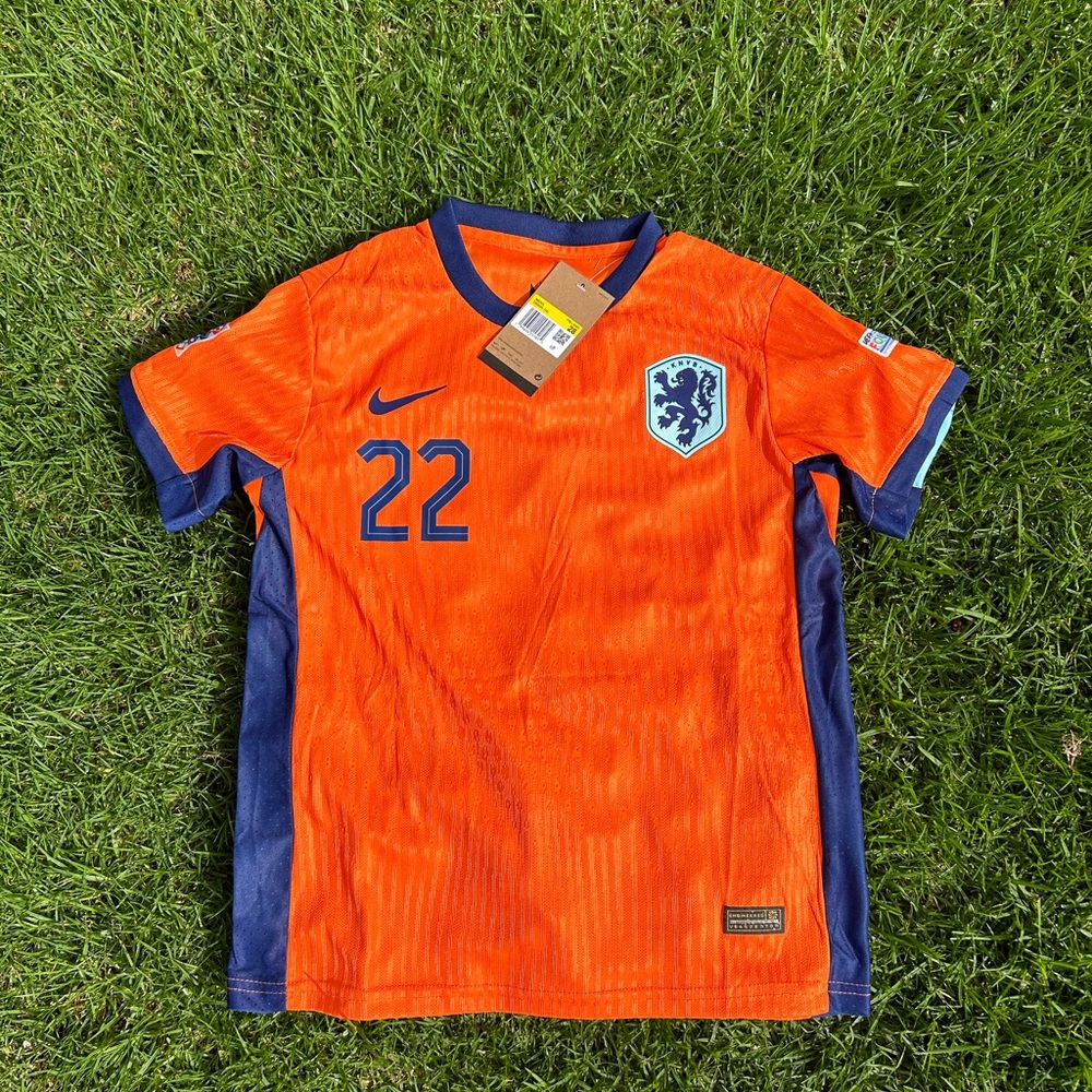 24/25 Netherlands Home Player Version Kid’s Jersey (Size 28) (DUMFRIES #22)